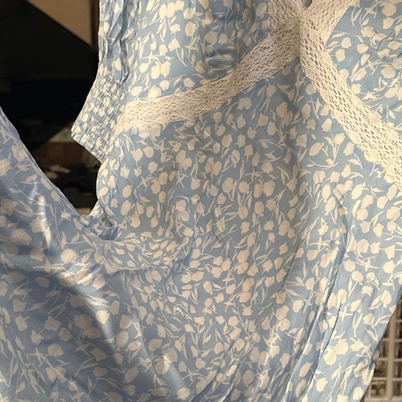 RIXO Light Blue and White Patterned Dress Size 6 - Picture 8 of 8